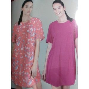 NWT Woman's Size Small 4 - 6 Sleep Shirts Gown 2 Pack 1 Floral 1 Solid NEW